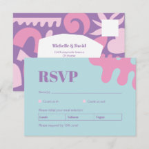 Confetti Collage RSVP-kaart