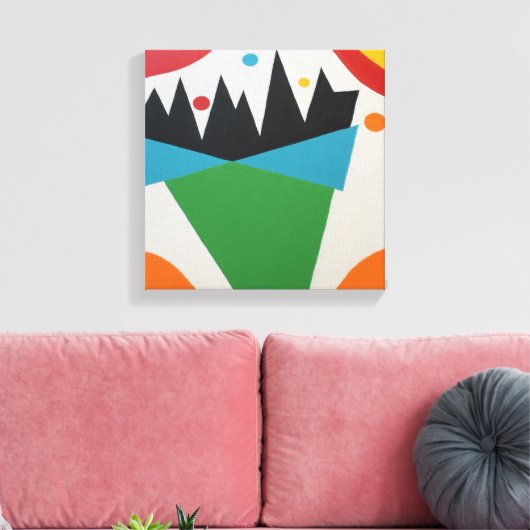 Confetti Color Cone Abstract Print (Insitu (Woonkamer))