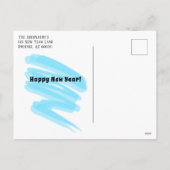 Confetti coloré Nouvel An Blue Squiggle Modèle (Dos)