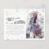 Confetti Colorée Graduation Party Invitation (Devant)