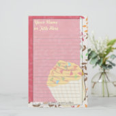 Confetti Cupcake Briefpapier (Staand voorkant)