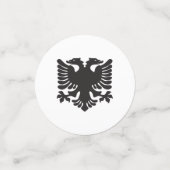 Confetti d'aigle albanais blanc et noir (Petit recto)
