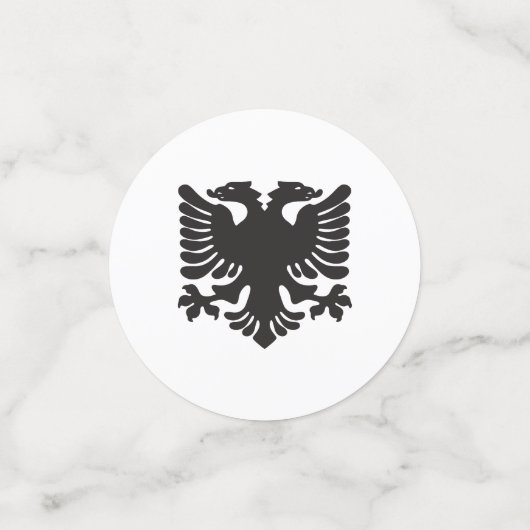 Confetti d'aigle albanais blanc et noir (Petit recto)