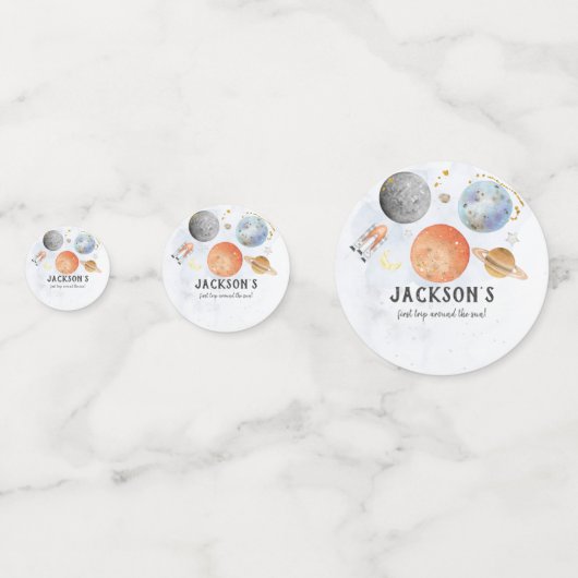 Confetti d'anniversaire de l'espace (Devant)