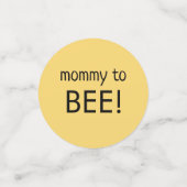 Confetti de Baby shower d'abeille gris et jaune (Petit recto)