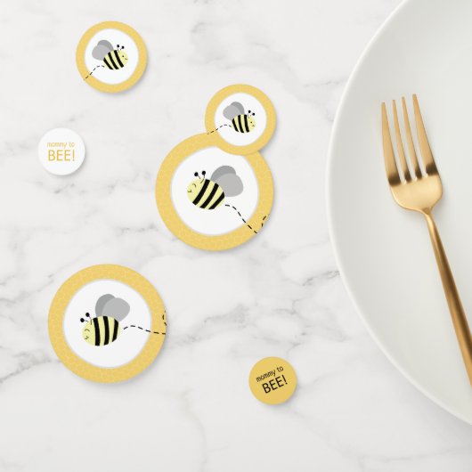 Confetti de Baby shower d'abeille gris et jaune (Groupe)