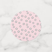 Confetti de fantôme d'Halloween rose et noir (Petit recto)