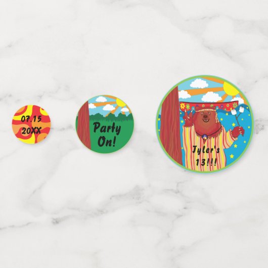 Confetti de la fête de l'ours super (Devant)