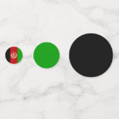 Confetti de la table du drapeau de l'Afghanistan (Devant)