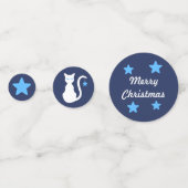 Confetti de Noël de chat blanc (Derrière)