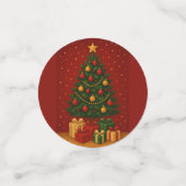 Confetti de Noël Rouge - Table de vacances classiq (Petit recto)