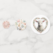 Confetti de Pâques avec lapins, oeufs et agneau (Derrière)