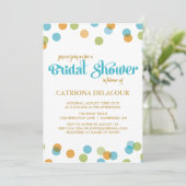 CONFETTI DE POINTS BLEUS | INVITATION DE DOUCHE BR (Debout devant)