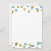 CONFETTI DE POINTS BLEUS | INVITATION DE DOUCHE BR (Dos)