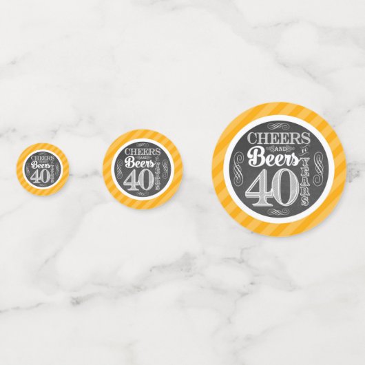 Confetti de table à 40 ans (Devant)