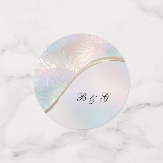 Confetti de table Abstraite moderne Iridescente (Petit recto)