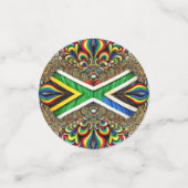 Confetti de table aux couleurs sud-africaines (Petit recto)