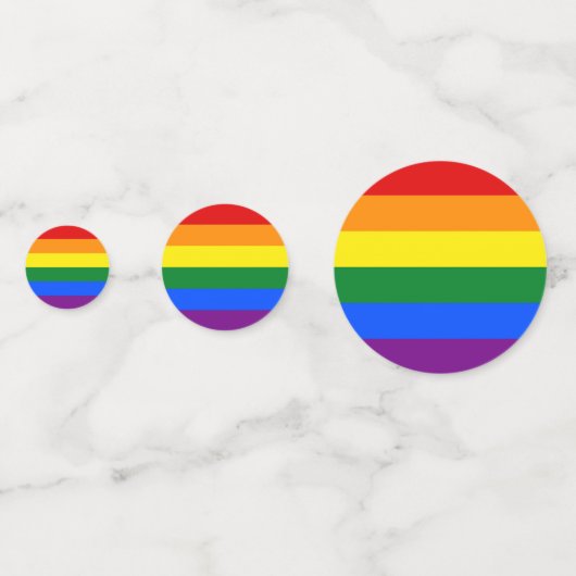 Confetti de table avec drapeau Arc-en-ciel de Prid (Derrière)