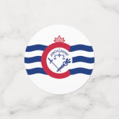 Confetti de table avec drapeau de Cincinnati City, (Petit recto)