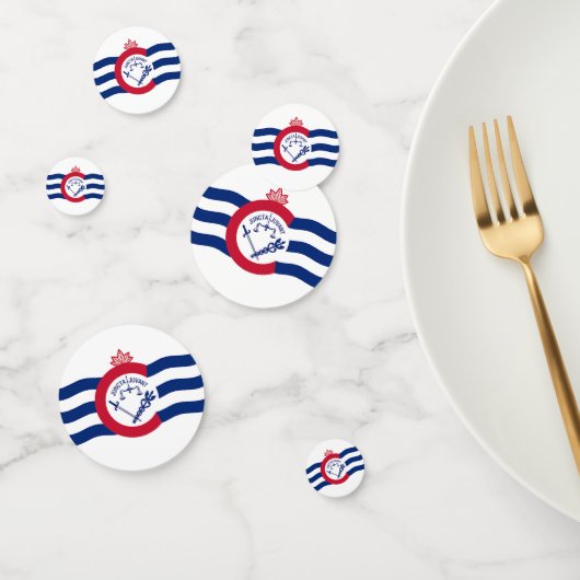 Confetti de table avec drapeau de Cincinnati City, (Groupe)