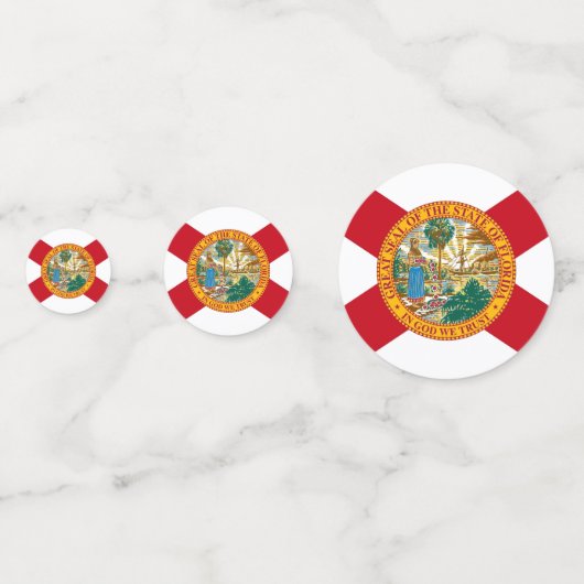 Confetti de table avec drapeau de Floride, États-U (Derrière)