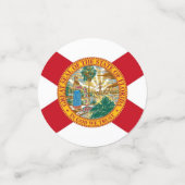 Confetti de table avec drapeau de Floride, États-U (Petit recto)