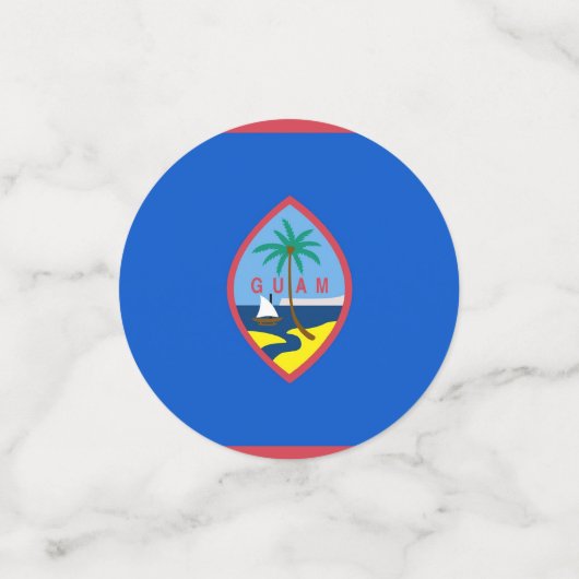 Confetti de table avec drapeau de Guam, États-Unis (Petit recto)