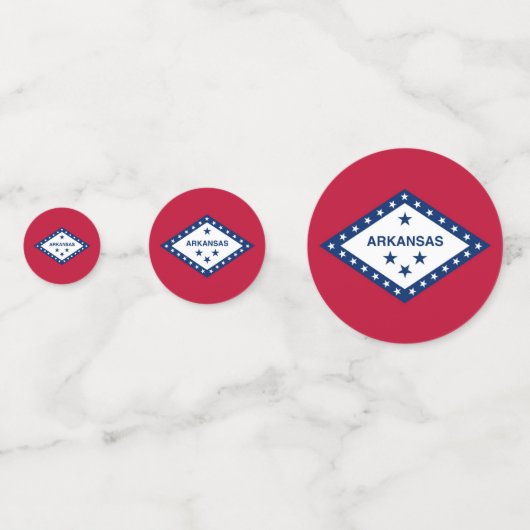 Confetti de table avec drapeau de l'Arkansas, État (Devant)