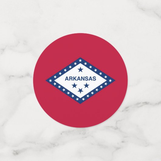 Confetti de table avec drapeau de l'Arkansas, État (Petit recto)