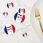 Confetti de table avec drapeau de l'Iowa, États-Un (Groupe)