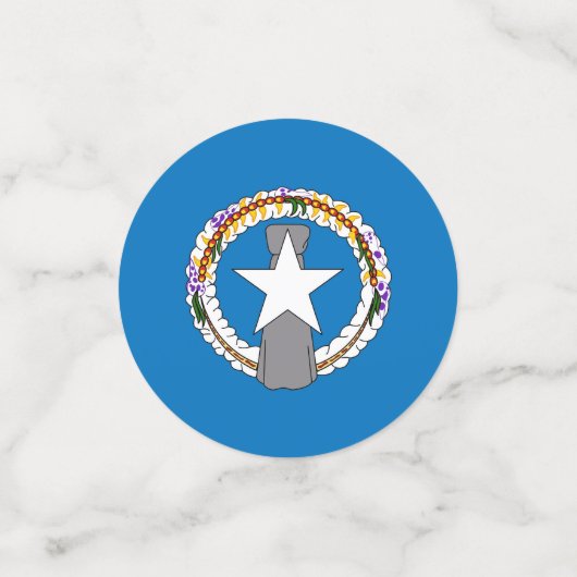 Confetti de table avec drapeau de Mariana du Nord (Petit recto)