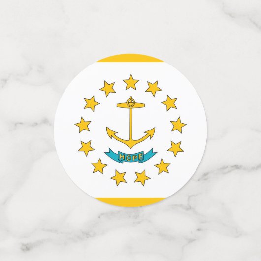 Confetti de table avec drapeau de Rhode Island, Ét (Petit recto)