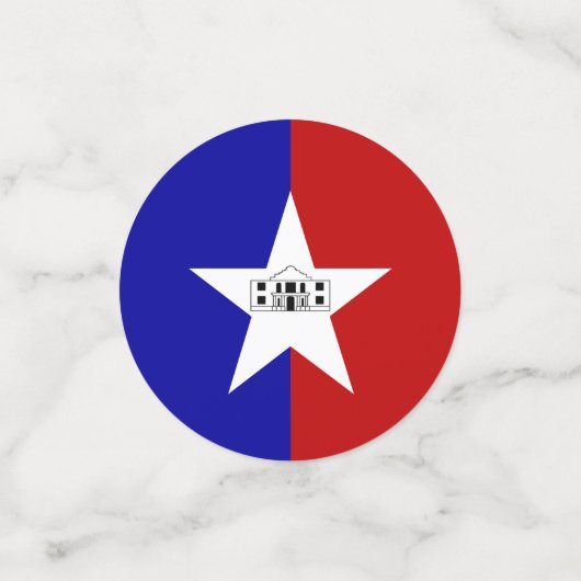 Confetti de table avec drapeau de San Antonio, Tex (Petit recto)