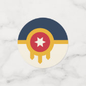 Confetti de table avec drapeau de Tulsa City, État (Petit recto)