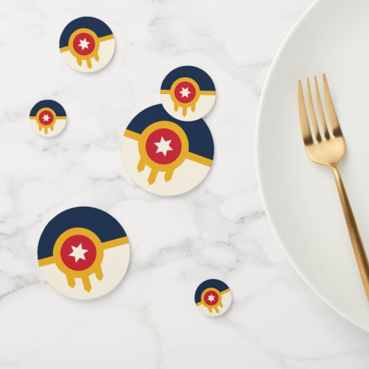 Confetti de table avec drapeau de Tulsa City, État (Groupe)