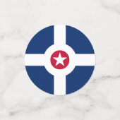 Confetti de table avec drapeau d'Indianapolis, Éta (Petit recto)