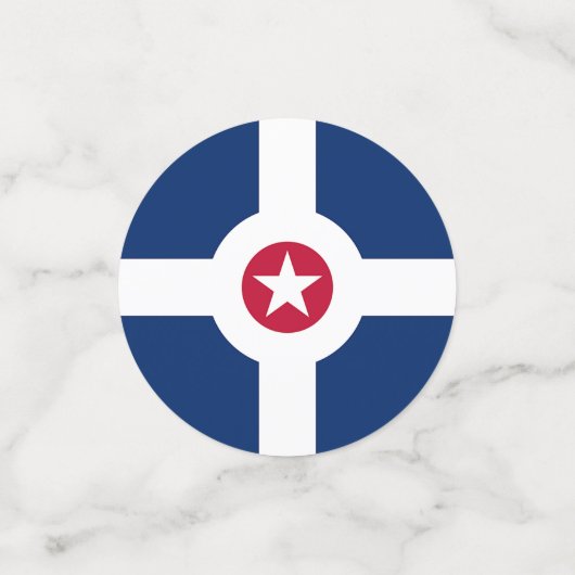 Confetti de table avec drapeau d'Indianapolis, Éta (Petit recto)