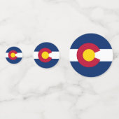 Confetti de table avec drapeau du Colorado, États- (Derrière)