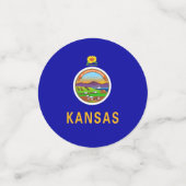 Confetti de table avec drapeau du Kansas, États-Un (Petit recto)