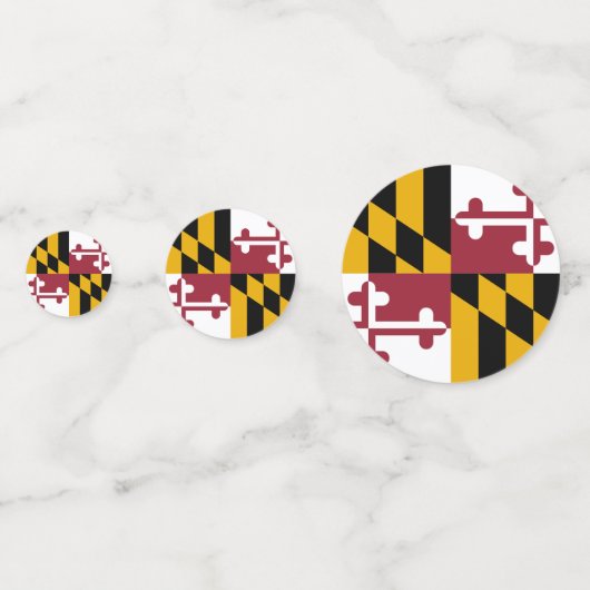 Confetti de table avec drapeau du Maryland, États- (Devant)