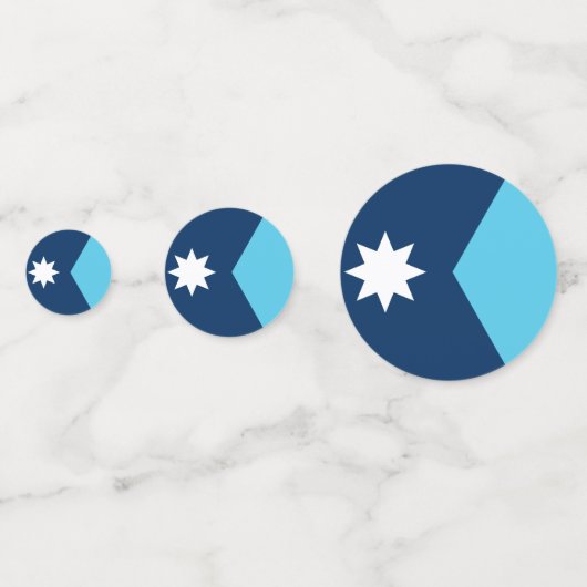 Confetti de table avec drapeau du Minnesota, États (Derrière)