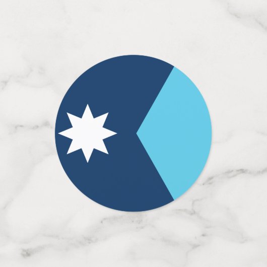 Confetti de table avec drapeau du Minnesota, États (Petit recto)