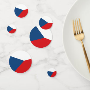 Confetti de table avec le drapeau de Czechia