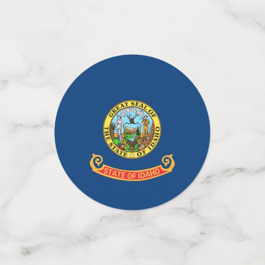 Confetti de table avec le drapeau de Idaho, États- (Petit recto)