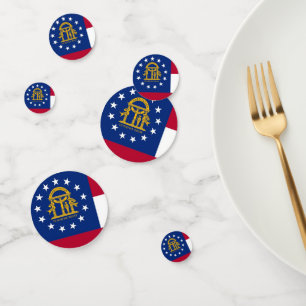Confetti de table avec le drapeau de la Géorgie, É