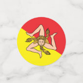 Confetti de table avec le drapeau de la Sicile, It (Petit recto)