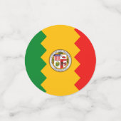 Confetti de table avec le drapeau de Los Angeles,  (Petit recto)