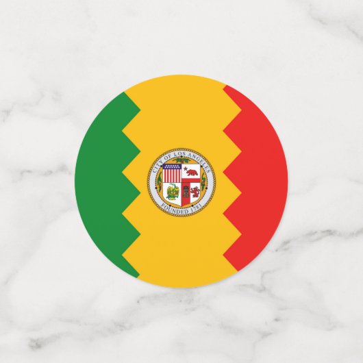 Confetti de table avec le drapeau de Los Angeles, (Petit recto)