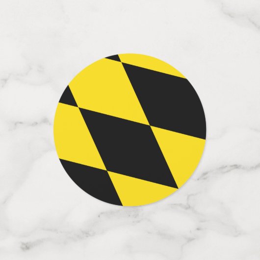 Confetti de table avec le drapeau de Munich, Baviè (Petit recto)