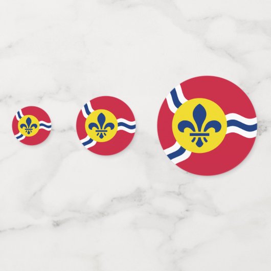 Confetti de table avec le drapeau de Saint-Louis,  (Devant)